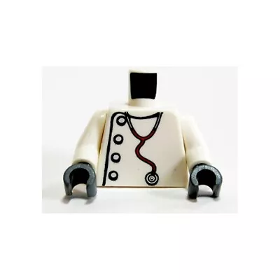 LEGO - Minifig Torso Lab Coat Gray Buttons Stethoscope - Mad Scientist • $16.95