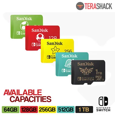 SanDisk Micro SD Card Memory 64GB 128GB 256GB 512GB 1TB Nintendo Switch & Lite • $169.99