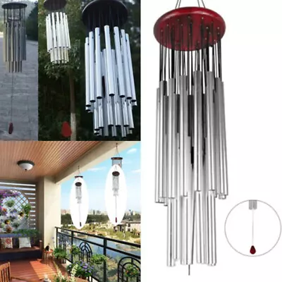 Large Metal Wind Chimes 27 Tubes Chapel Bells Outdoor Hanging Home Garden Decor • £7.48