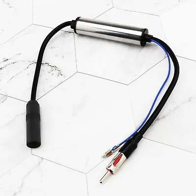 Car Inline Stereo FM&AM Radio Signal Antenna Aerial Signal Amp Amplifier Booster • £10.94