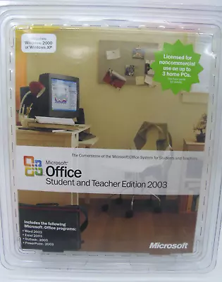 New 2003 Microsoft Office Student And Teacher Edition - Word Excel Genuine OEM • $34.95