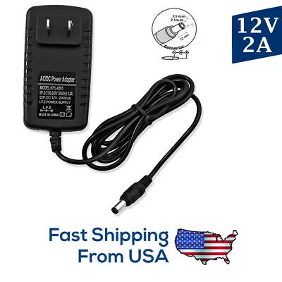 $6.99 • Buy AC 100-240V To DC 12V 2A Power Supply Adapter Heavy-Duty LED Light Strip 24W SMD