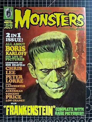 Warren Famous Monsters Of Filmland #56 Karloff Frankenstein JUL 1969 • $25