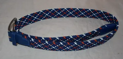 J. Lindeberg 35  / 90 CM Blue / Orange / White Woven Webbed Golf Belt Activewear • $30