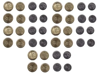 Malaysia - 5 Pcs X Set 4 Coins 5 10 20 50 Sen 2012 - 2014 UNC Lemberg-Zp • $7.99
