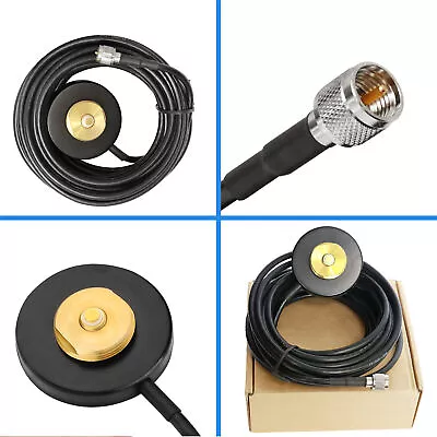 RG-58 5M Cable NMO Magnetic Mount With Mini UHF Plug Fits For Mobile Radio • $16.90