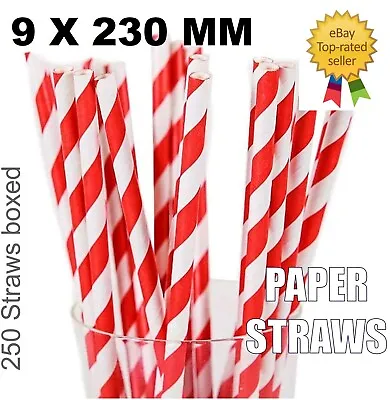 Jumbo Drinking & Smoothie Straws Biodegradable Paper Straw Milkshake Soft-drinks • £0.99