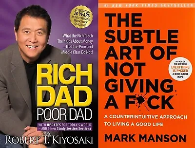 $35.29 • Buy Combo Set Of 2 Books(Rich Dad Poor Dad + The Subtle Art Of Not Giving A F*ck)