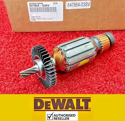 Genuine Dewalt Armature For Diamond Core Drill D21570k Dwd522/524525ks Dwd530ks • £80.86