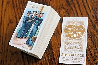 £2.25 • Buy Life On Board A Man Of War , 1805 & 1905, Issued In1905, Players Cigarette Cards