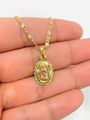 Cadena Y Medalla De Guadalupe 20x13 Gold Filled Virgen De Guadalupe Necklace 20  • $17.99