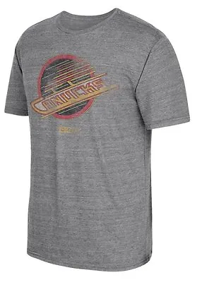 Vancouver Canucks Men's Retro Logo Distressed Tri-Blend Gray T-Shirt  • $22.98