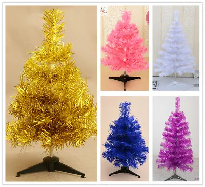 1ft 2ft 3ft Pink Purple Blue Gold Christmas Tree Desktop Mini Christmas Tree • $9.59