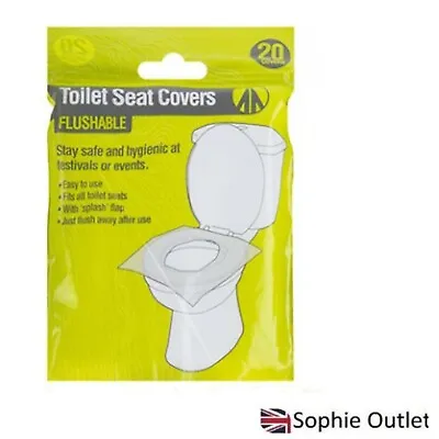 £3.59 • Buy 20pk Disposable Paper Toilet Seat Covers Hygienic Health Flushable Camping Event