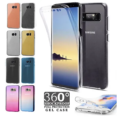 CLEAR FULL Body 360 Case Samsung Galaxy S9 S8 Plus S7 A3 Shockproof Phone Cover • £2.55