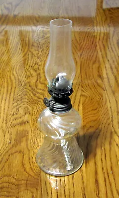 Vintage Antique Miniature Swirl Pattern Oil Kerosene Hotel Lamp • $12
