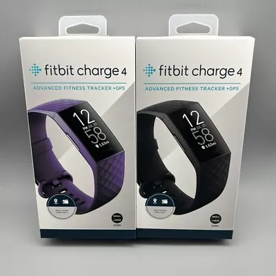 NEW Fitbit Charge 4 Activity Tracker FB417BKBK GPS Heart Rate -Black/Purple S&L • $80.88
