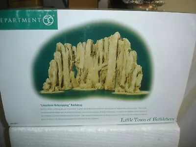 Dept 56 Little Town Of Bethlehem  Limestone Outcropping  Backdrop - New • $50