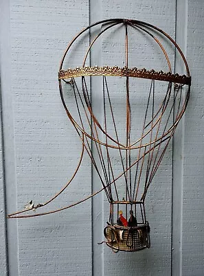 Vintage 1985 Metal Art Hot Air Balloon Wall Sculpture By Curtis Jere • $159
