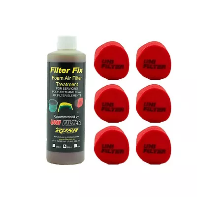 6 X UNIFILTER 4 Inch 100mm Stainless Snorkel Pipe Cover Pre Cleaner & Filter Oil • $168