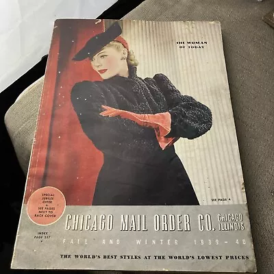 1940 Vintage Fashion Catalog_CHICAGO MAIL ORDER_Mens Womens Wear_Rockabilly-Nice • $34.99