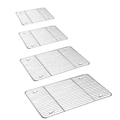 Cooling Rack Set For Baking Cooking Roasting Oven Use 4piece Stainless Steel Gri • $21.60