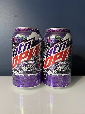 🟠🟣 New Limited Edition Mountain Dew Purple Thunder Berry Plum Flavor (2 Cans) • $9.99