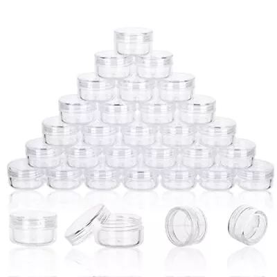5 Gram Sample Containers With Lids 50 Count 5ML Clear Sample Jars Empty Lip... • $15.52