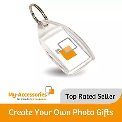 Clear Blank Acrylic Photo Keyring Insert Personalise - Plastic 35mm X 24mm (P5) • £208.20