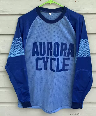 VTG 70s AURORA CYCLE Nylon Mesh Motorcycle Motocross BMX Racing Shirt Jersey XL • $9.99