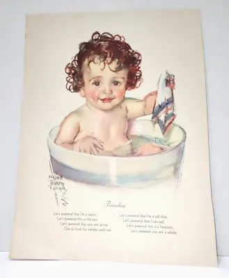 Vintage! Maud Tousey Fangel Art Baby Prints Two Sided The Joker&pretending 1933 • $9.95