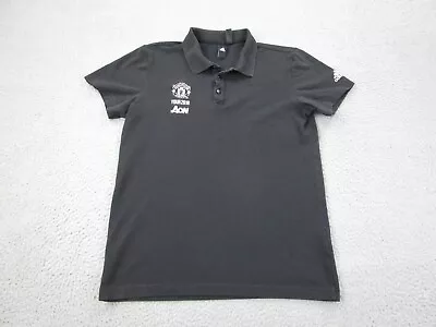 Adidas Manchester United Shirt Mens M Black Polo Soccer Man Utd FC Football • $7.80