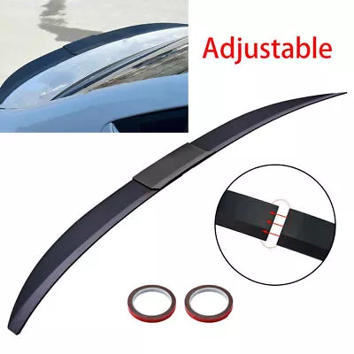 For Car Sedan Adjustable Rear Trunk Spoiler Lip Roof Tail Wing Decor Trim Black • $21.98