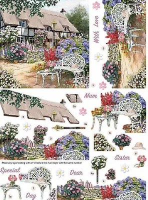 Die Cut 3D Decoupage A4 Sheet Sport Floral Baby Christmas Card Making 37 Options • £1.60