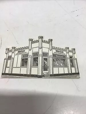 Vintage White Castle Restaurant Shaped Business Card 1960’s Or Older Black/White • $7