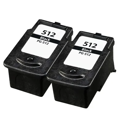 2 Black Ink Cartridge For Canon Pixma IP2700 IP2702 MP230 MP235 MP240 PG512 • £29.32