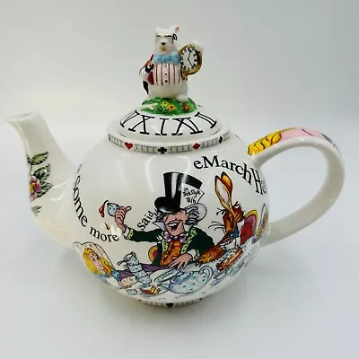 Alice In Wonderland Cafe Mad Hatters Large Coffee Tea Pot 6 Cups Paul Cardew '08 • $64.99