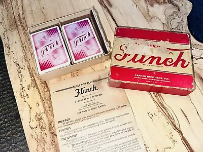 Vintage Parker Brothers Flinch Card Game COMPLETE Red & White Box Front • $17