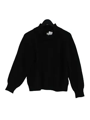 £10 • Buy Hush Women's Jumper M Black Polyamide With Cotton, Linen Mock Neck Pullover