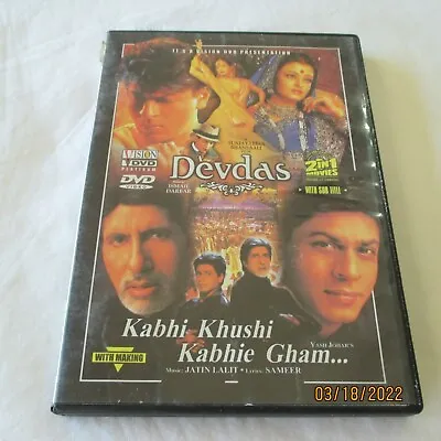 DEVDAS And Kabhi Khushi Kabhie Gham DVD Movie 2 In 1 MOVIE DVD • $24.99