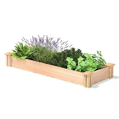 16 In X 48 In Low Profile Cedar Raised Garden Bed - Made In USA • $122.96