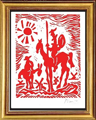 $199.99 • Buy Pablo Picasso Hand Signed Ltd Edition Print  Don Quixote&Sancho  W/COA(unframed)