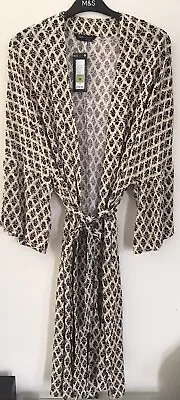 £13.99 • Buy Ex M&s Kimono Floral Lightweight Dressing Gown Womens Loungewear 12-22 Rrp£29.50