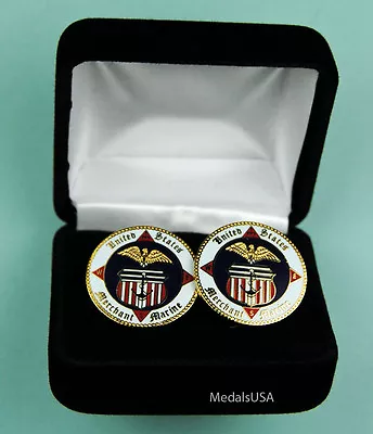 Merchant Marine Cuff Links In Presentation Gift Box -cufflinks • $24.49