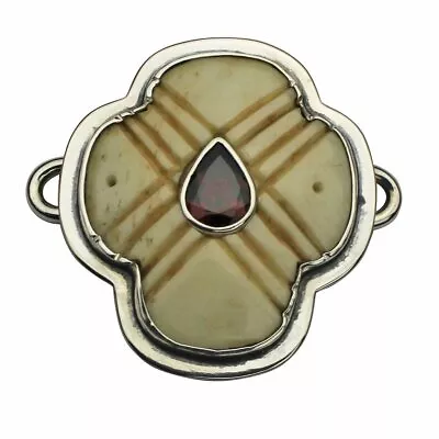 Tabra 925 Silver Garnet And Resin Connector Charm NEW In Esme's Vault CH622 • $161.60