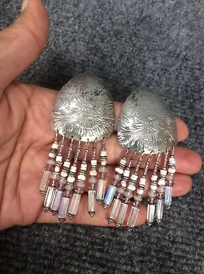 Beautiful Vtg. Tabra Sterling Silver 925  Pierce  Earrings • $299.99