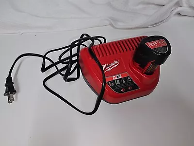 Milwaukee M12 Compact Charger 48-59-2401 & 1.5ah Battery 48-11-2401 • $29.99