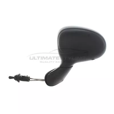 Daewoo Matiz 1998-2005 Door Wing Mirror Manual Cable Black Passenger Side Left • $40.72