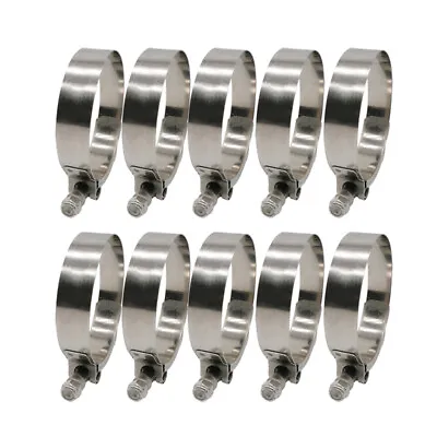 New 3.5  T-Bolt Clamp Stainless Steel Turbo 95mm-103mm Silicone Hose Clamp 10PCS • $14.14