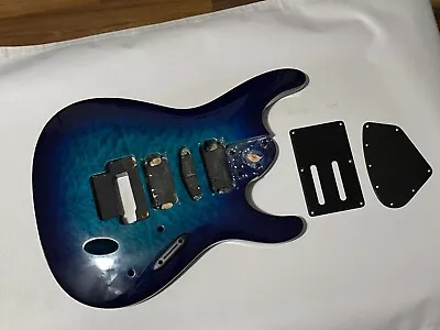 2022 Indonesia Ibanez S670QM Sapphire Blue Burst Guitar Body Edge Zero II Ready • $135.99